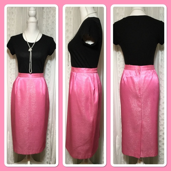 Vintage Dresses & Skirts - Vintage/Retro sparkly pink skirt